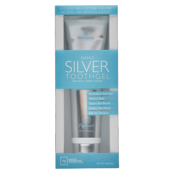 Elementa Nano Silver Tooth Gel - Peppermint - 4oz